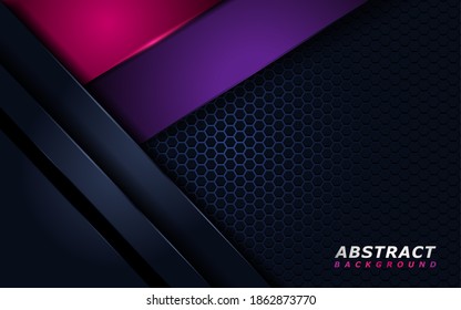Abstract Tech Background with Dynamic Line Shapes. Vector Illustration Design Template Element.