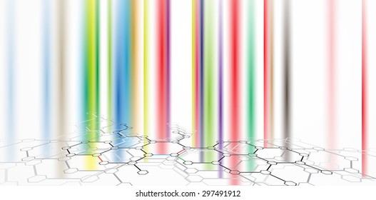 Abstract tech background. Futuristic interface. Vector illustration with many geometric shape.