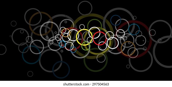 Abstract tech background. Futuristic interface. Vector illustration with many geometric shape.