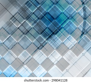 Abstract tech background. Futuristic interface. Vector illustration with many geometric shape.