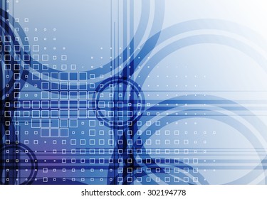 Abstract tech background. Futuristic interface. Vector illustration with many geometric shape.