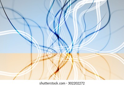 Abstract tech background. Futuristic interface. Vector illustration with many geometric shape.