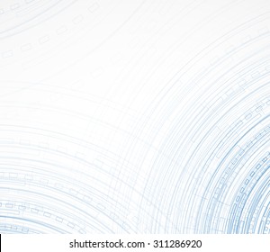 Abstract tech background. Futuristic interface. Vector illustration with many geometric shape.