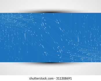 Abstract tech background. Futuristic interface. Vector illustration with many geometric shape.