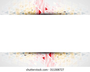 Abstract tech background. Futuristic interface. Vector illustration with many geometric shape.
