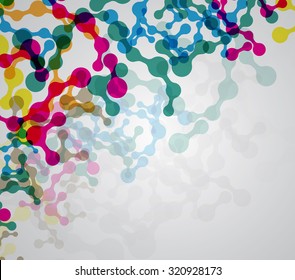 Abstract tech background. Futuristic interface. Vector illustration with many geometric shape.