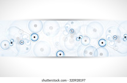 Abstract tech background. Futuristic interface. Vector illustration with many geometric shape.
