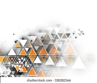 Abstract tech background. Futuristic interface. Vector illustration with many geometric shape.