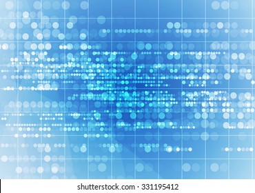 Abstract tech background. Futuristic interface. Vector illustration with many geometric shape.