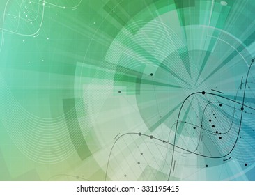 Abstract tech background. Futuristic interface. Vector illustration with many geometric shape.