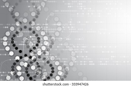 Abstract tech background. Futuristic interface. Vector illustration with many geometric shape.