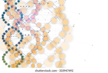 Abstract tech background. Futuristic interface. Vector illustration with many geometric shape.