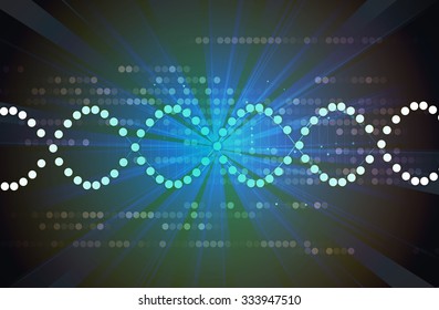 Abstract tech background. Futuristic interface. Vector illustration with many geometric shape.