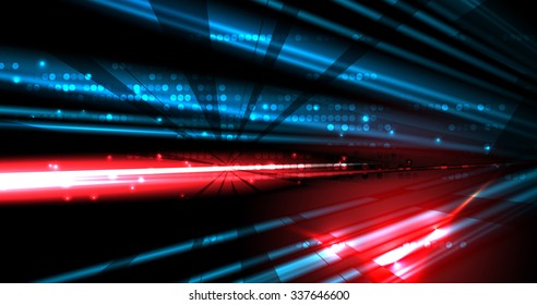 Abstract tech background. Futuristic interface. Vector illustration with many geometric shape.