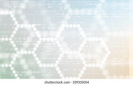 Abstract tech background. Futuristic interface. Vector illustration with many geometric shape.