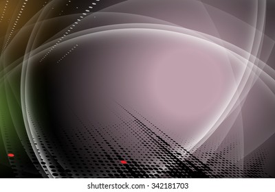 Abstract tech background. Futuristic interface. Vector illustration with many geometric shape.