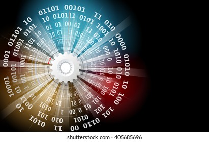 Abstract tech background. Futuristic interface. Vector illustration with many geometric shape.