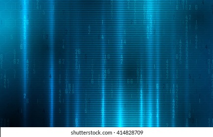 Abstract tech background. Futuristic interface. Vector illustration with many geometric shape.