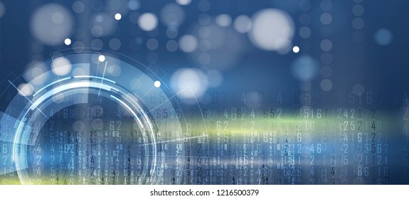 Abstract tech background. Futuristic technology interface with geometric shapes