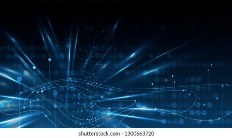 Abstract tech background. Futuristic technology interface with geometric shapes