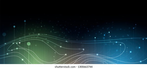 Abstract tech background. Futuristic technology interface with geometric shapes