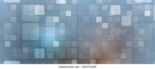 Abstract tech background. Futuristic technology interface with geometric shapes