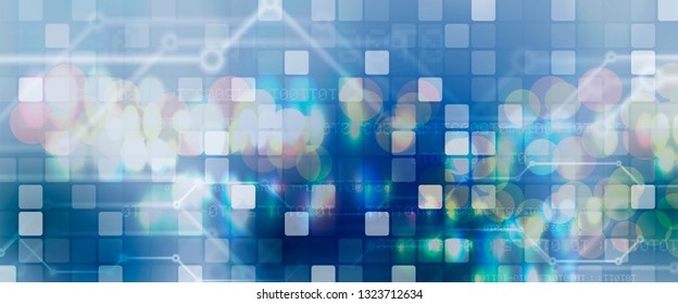 Abstract tech background. Futuristic technology interface with geometric shapes