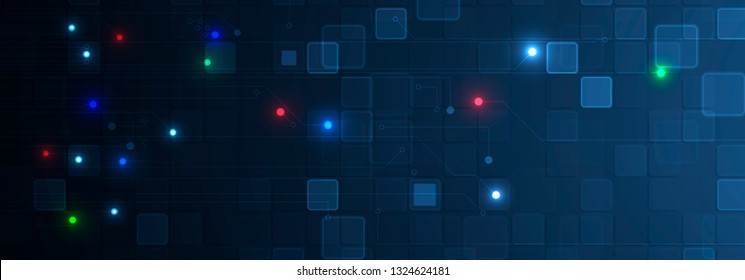 Abstract tech background. Futuristic technology interface with geometric shapes