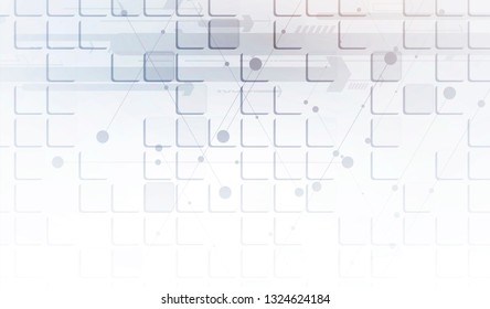 Abstract tech background. Futuristic technology interface with geometric shapes
