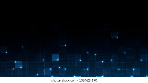 Abstract tech background. Futuristic technology interface with geometric shapes