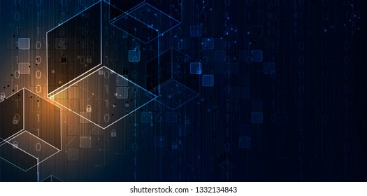 Abstract tech background. Futuristic technology interface with geometric shapes