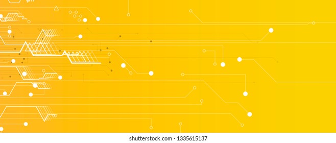 Abstract tech background. Futuristic technology interface with geometric shapes