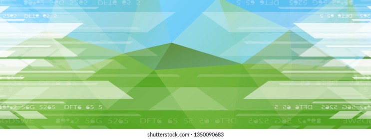 Abstract tech background. Futuristic technology interface with geometric shapes