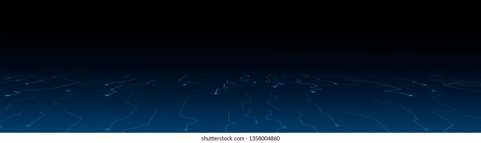 Abstract tech background. Futuristic technology interface with geometric shapes
