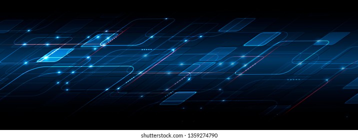 Abstract tech background. Futuristic technology interface with geometric shapes