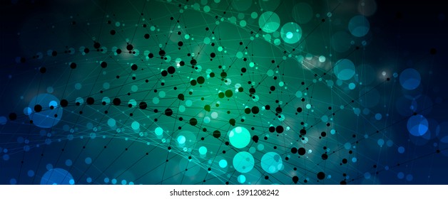 Abstract tech background. Futuristic technology interface with geometric shapes