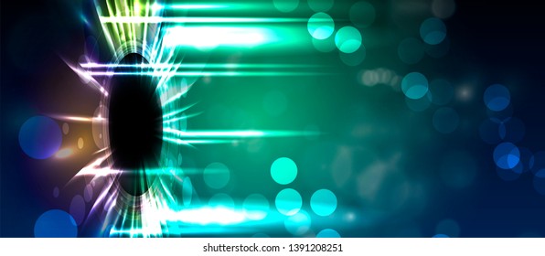 Abstract tech background. Futuristic technology interface with geometric shapes