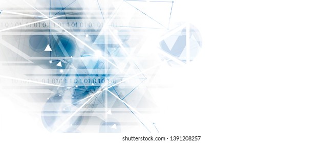 Abstract tech background. Futuristic technology interface with geometric shapes