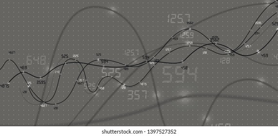Abstract tech background. Futuristic technology interface with geometric shapes