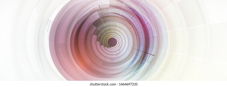 Abstract tech background. Futuristic technology interface with geometric shapes