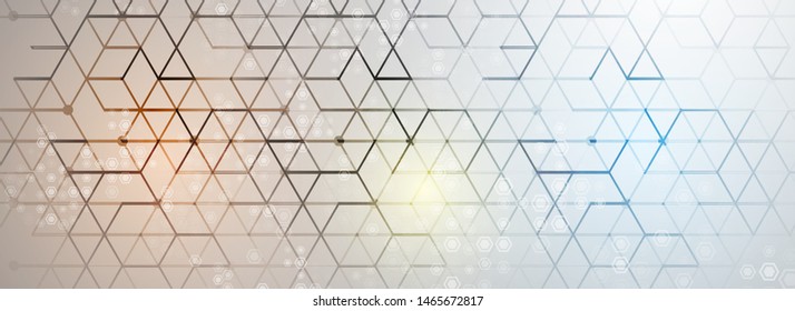 Abstract tech background. Futuristic technology interface with geometric shapes