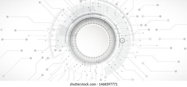 Abstrakter technischer Hintergrund. Futuristische Technologie-Schnittstelle mit geometrischen Formen