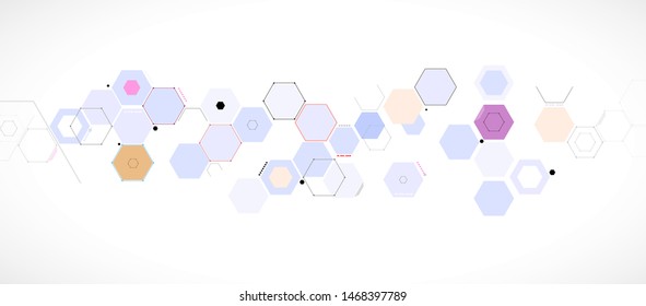 Abstract tech background. Futuristic technology interface with geometric shapes
