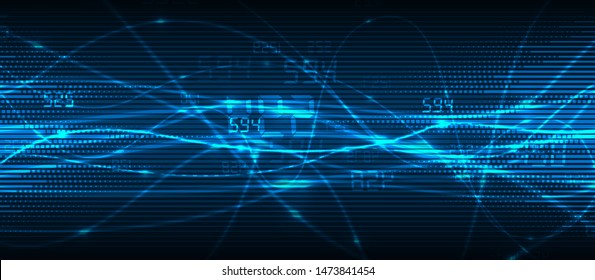 Abstract tech background. Futuristic technology interface with geometric shapes