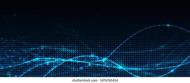 Abstract tech background. Futuristic technology interface with geometric shapes