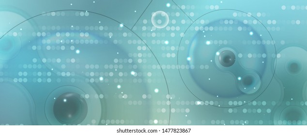 Abstract tech background. Futuristic technology interface with geometric shapes