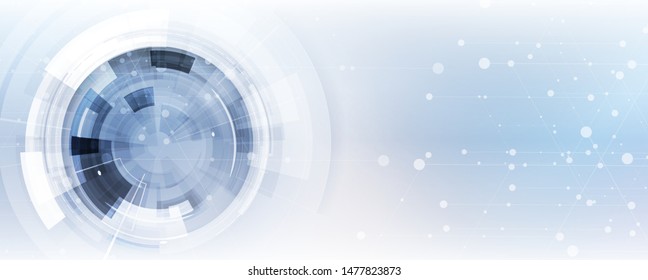 Abstract tech background. Futuristic technology interface with geometric shapes