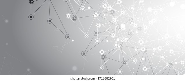 Abstract tech background. Futuristic technology interface with geometric shapes