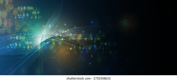 Abstract tech background. Futuristic technology interface with geometric shapes