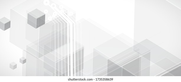 Abstract tech background. Futuristic technology interface with geometric shapes